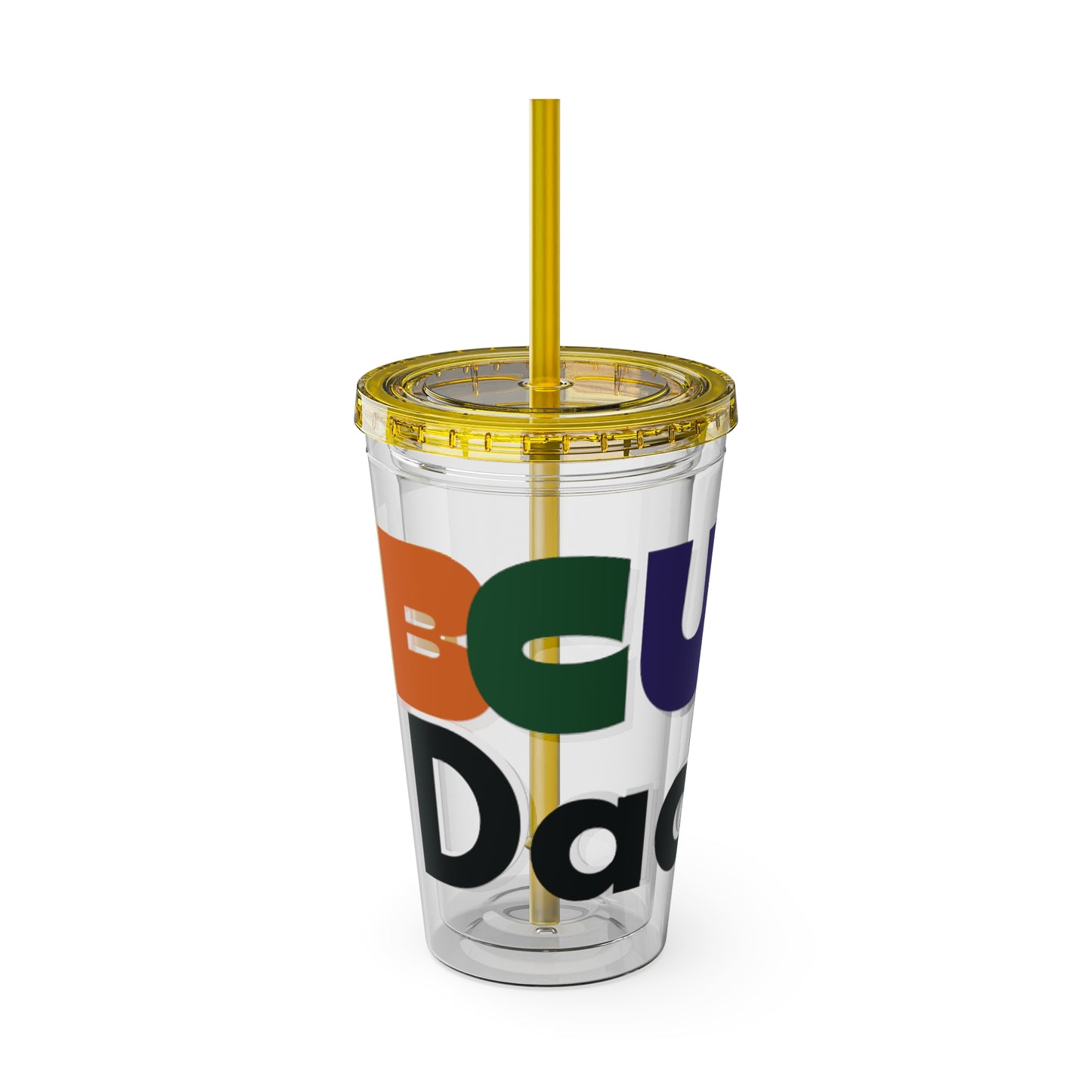 HBCU Dad Sunsplash Tumbler: Colorful Travel Cup, BPA-Free, Perfect for Summer Drinks, Gift for Friends, Eco-Friendly, Party Favor