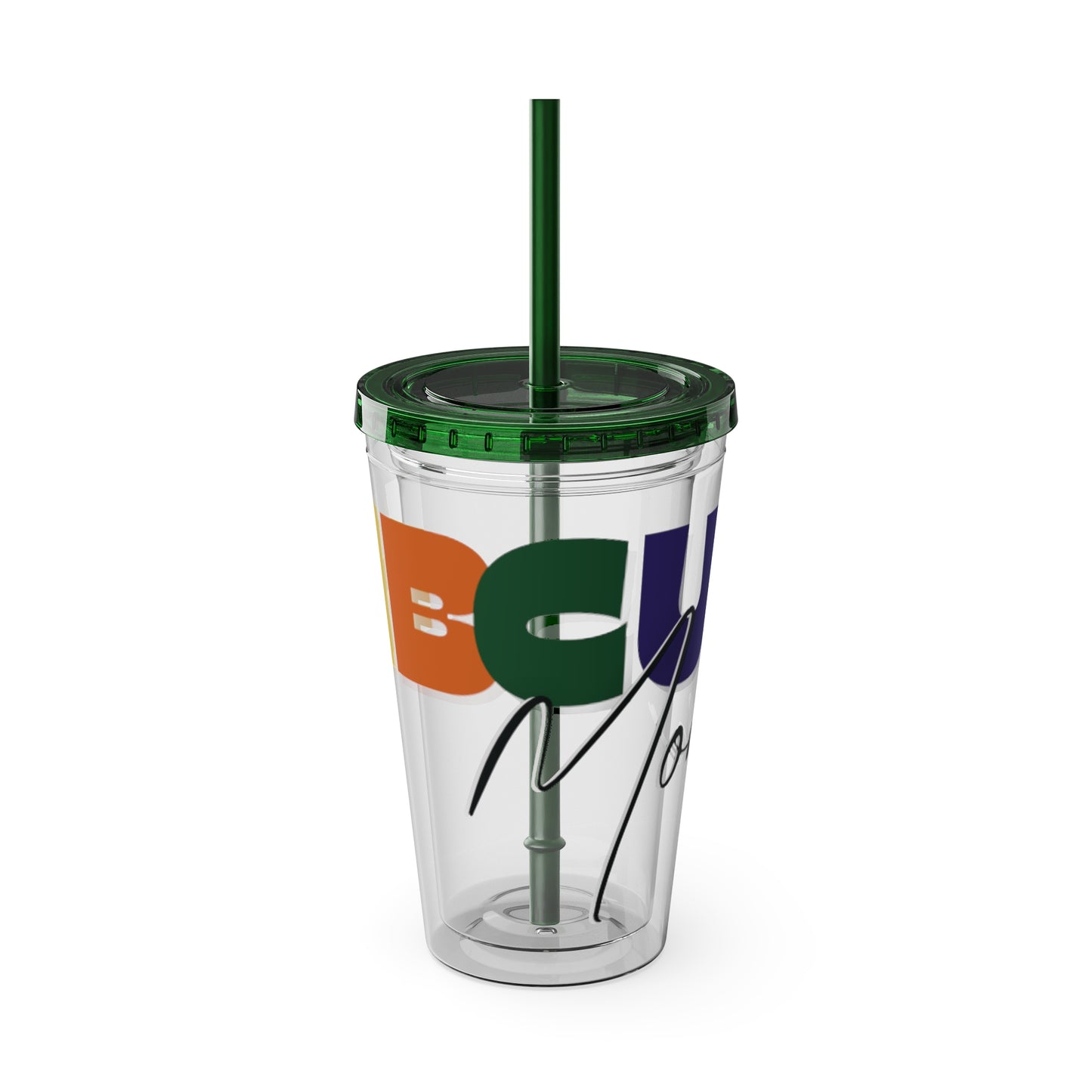 HBCU Mom Sunsplash Tumbler: Colorful Travel Cup, BPA-Free, Perfect for Summer Drinks, Gift for Friends, Eco-Friendly, Party Favor