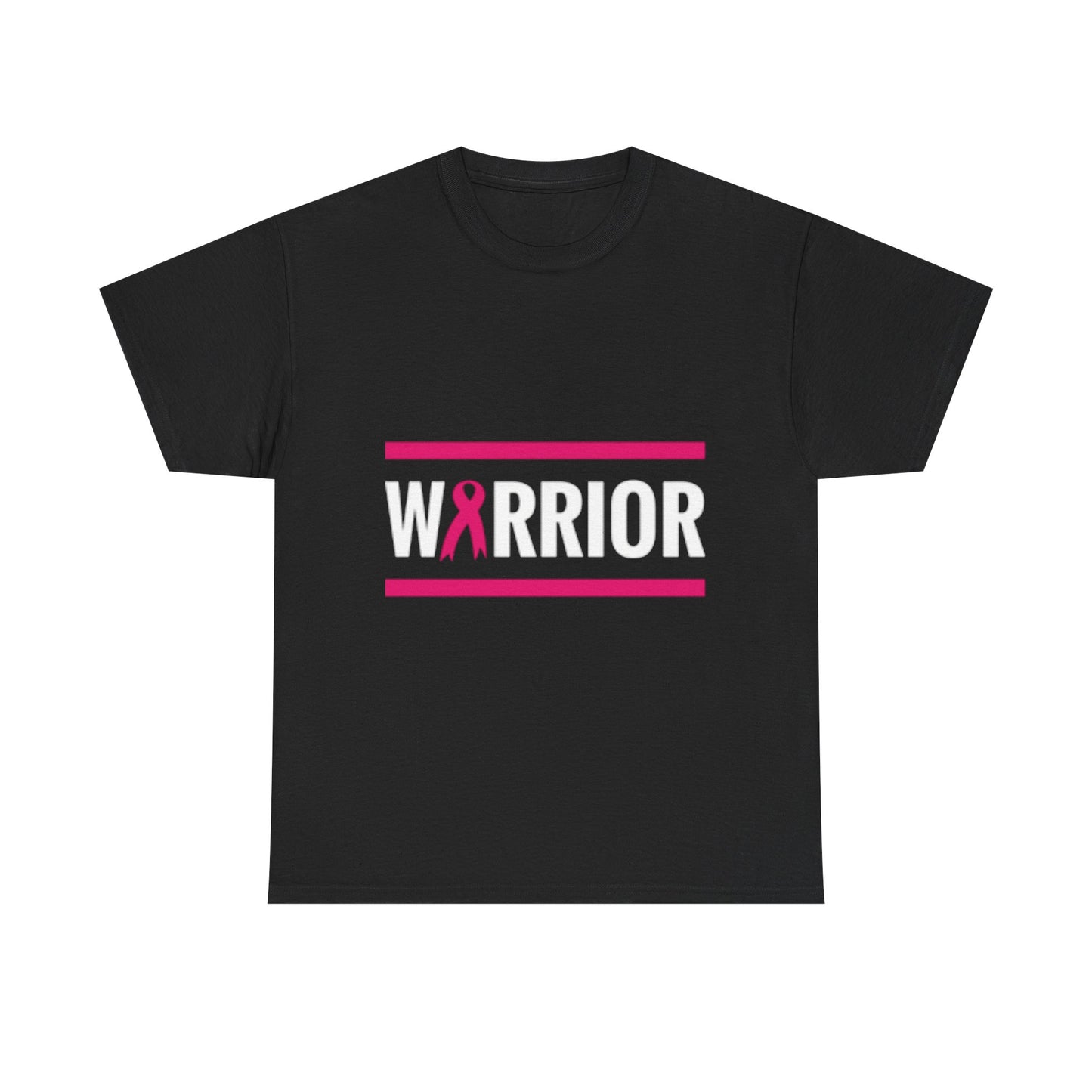 Breast Cancer Warrior Tee, Unisex Heavy Cotton T-Shirt, Cancer Awareness Shirt, Supportive Gift, Fight Like A Warrior Tee