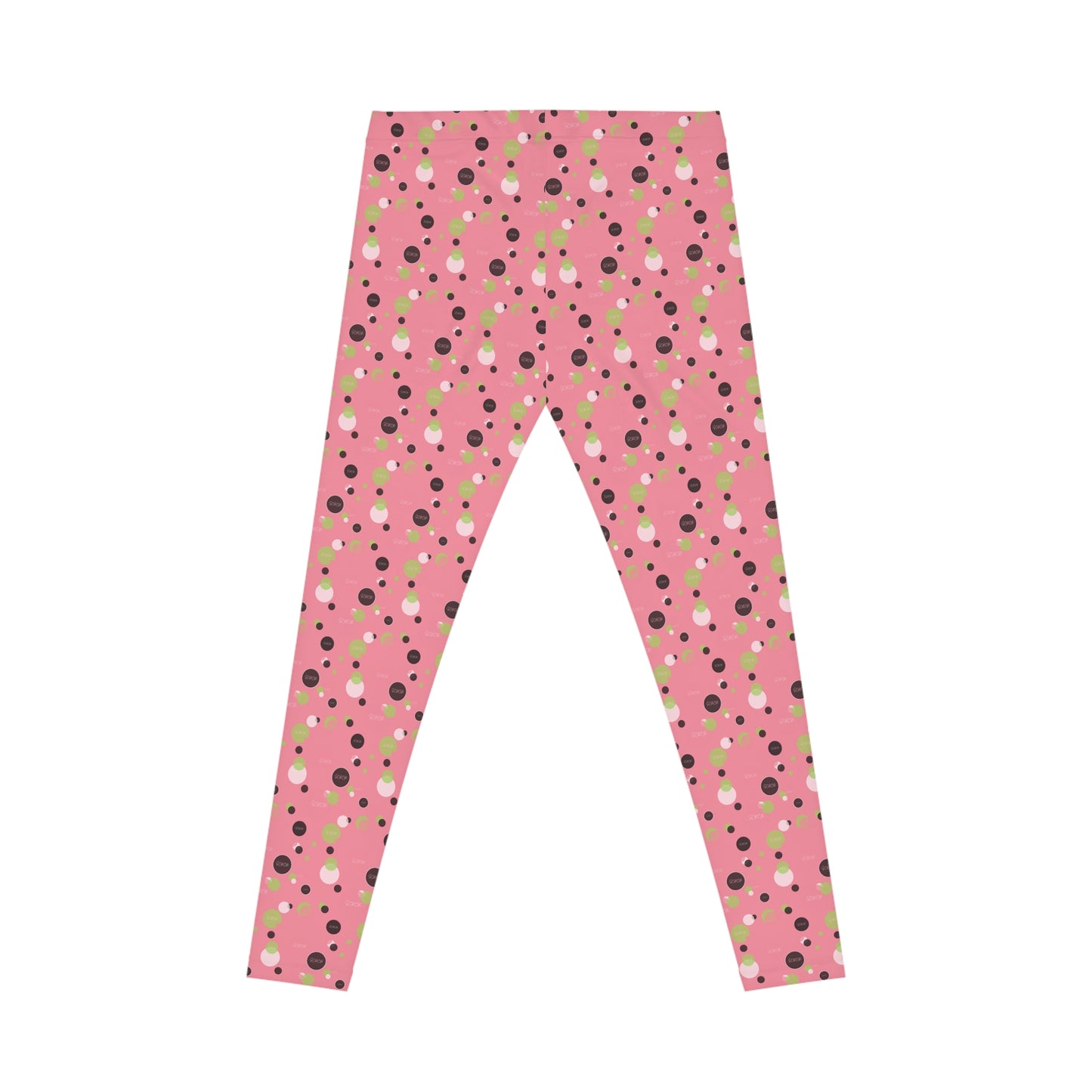 Soror Polka Dot Leggings, Women's Leggings, Casual Pants, Pink and Green Leggings, Bold Patterned Tights
