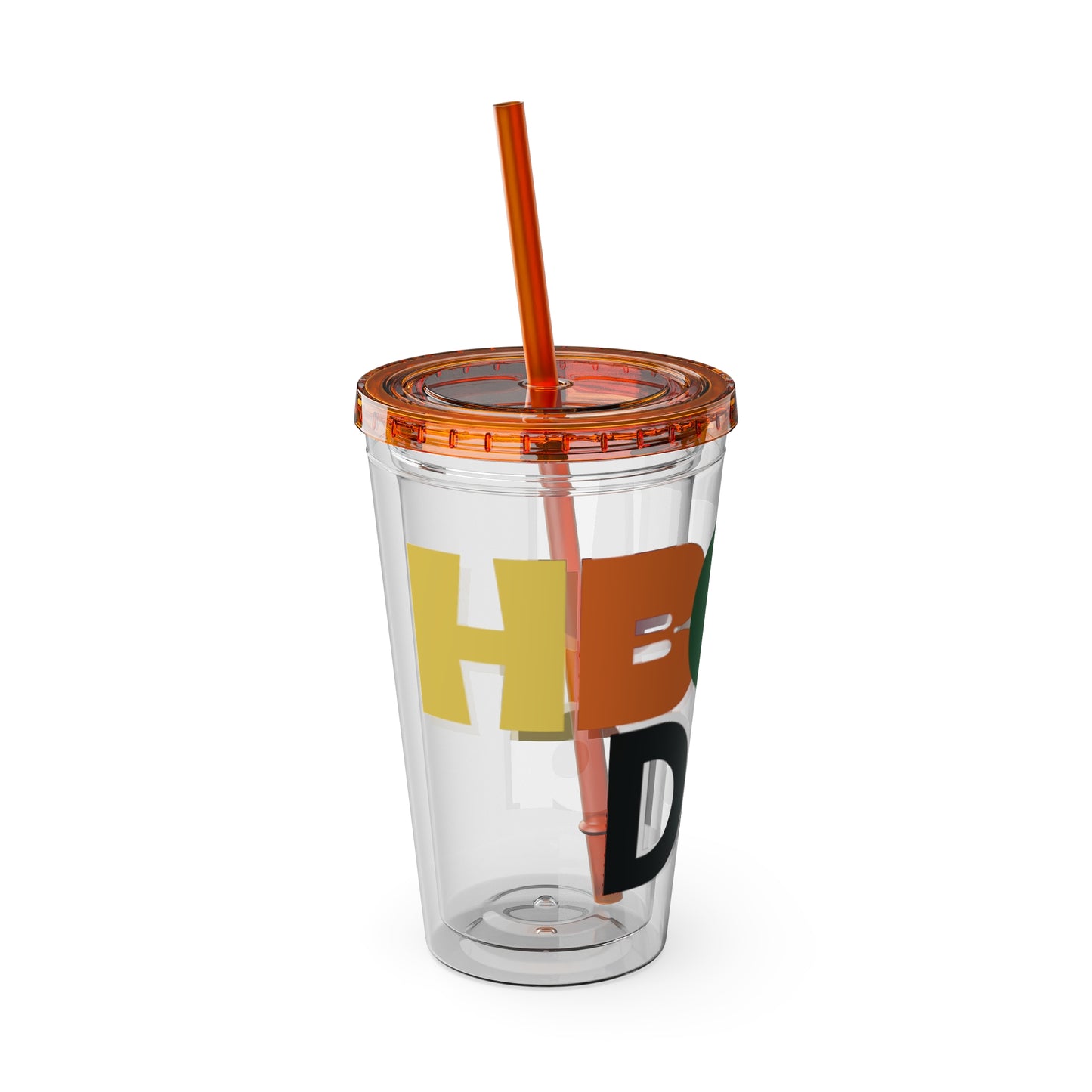 HBCU Dad Sunsplash Tumbler: Colorful Travel Cup, BPA-Free, Perfect for Summer Drinks, Gift for Friends, Eco-Friendly, Party Favor