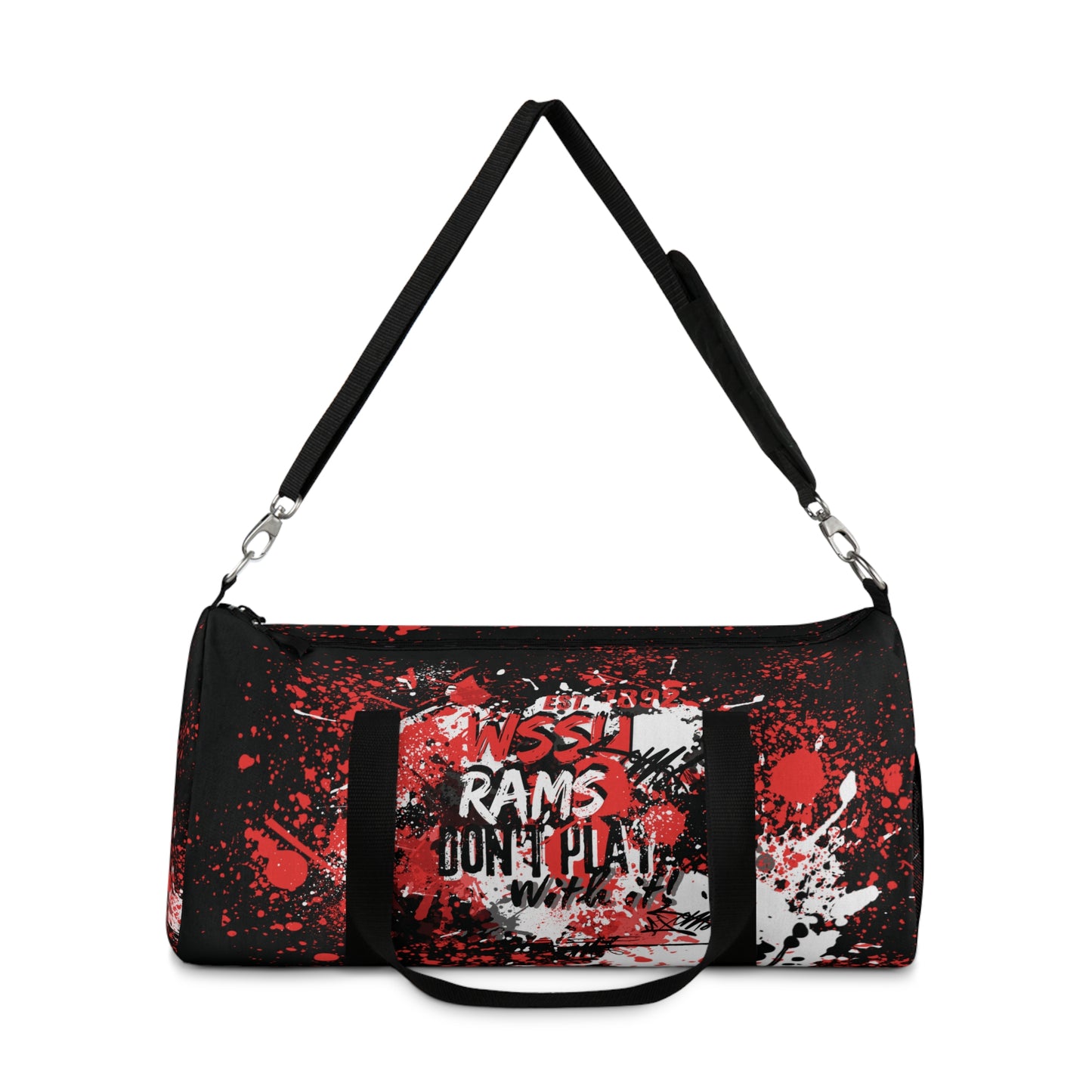 Graffiti Duffel Bag Blk, Sprayed Art, Cool Urban Travel Gym Overnight Bag, Hipster Street Style Accessories, Unique Custom Hand Painted