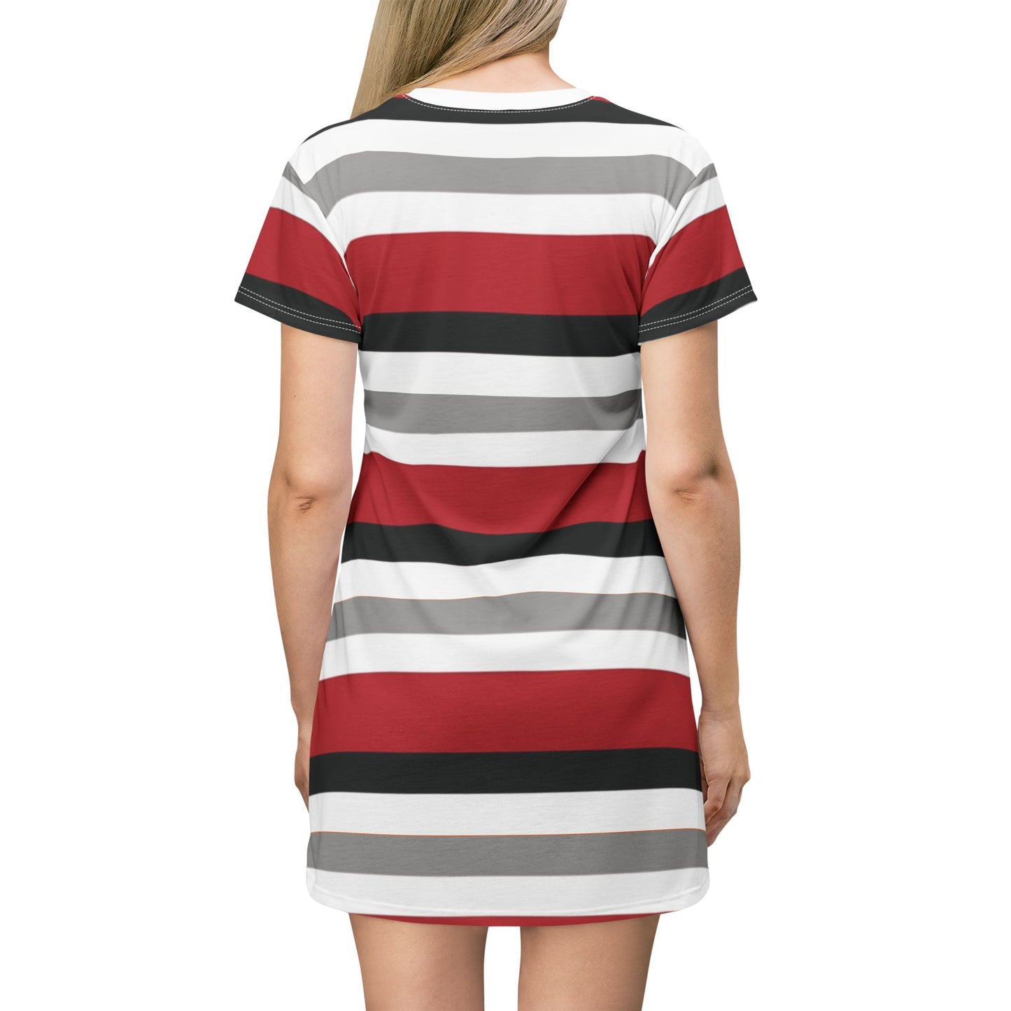 Stylish Striped T-Shirt Dress for Casual Outings | Perfect for Summer, Sports Events, Parties, Gifts