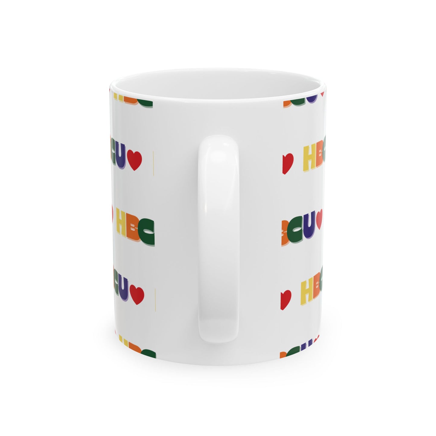 HBCU Love Ceramic Mug, Colorful Graduation Gift, Coffee Cup for Students, Educational Pride Mug, Diverse Community Mug