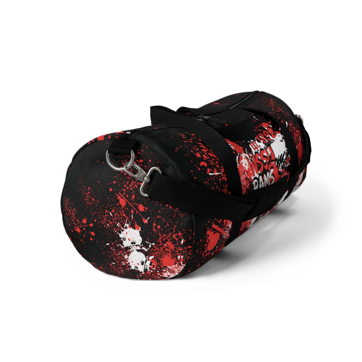 Graffiti Duffel Bag Blk, Sprayed Art, Cool Urban Travel Gym Overnight Bag, Hipster Street Style Accessories, Unique Custom Hand Painted