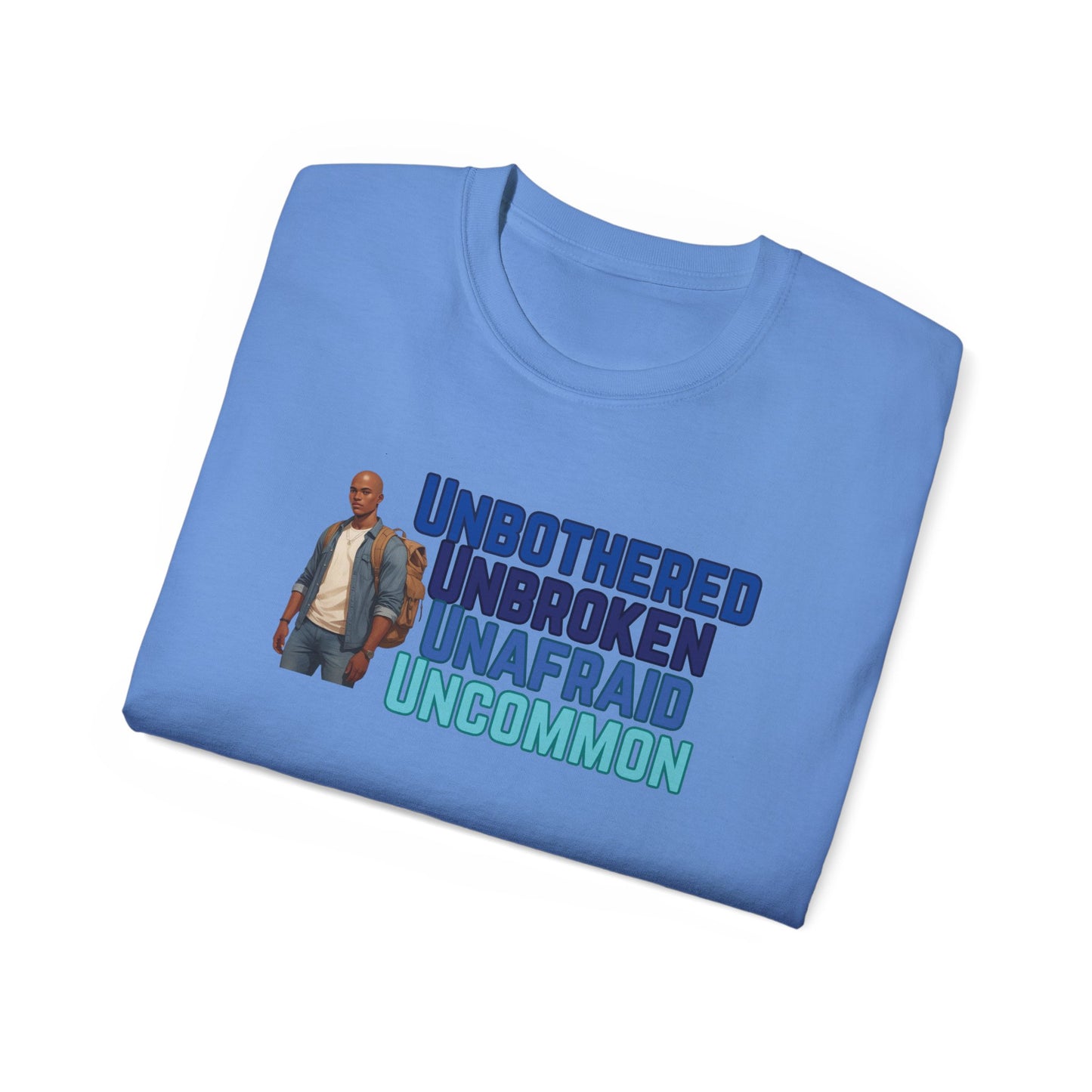 M Unbothered Unbroken Unafraid Uncommon Tee, Inspirational T-Shirt, Motivational Shirt, Gift for Her, Self-Care Apparel, Confidence Clothing