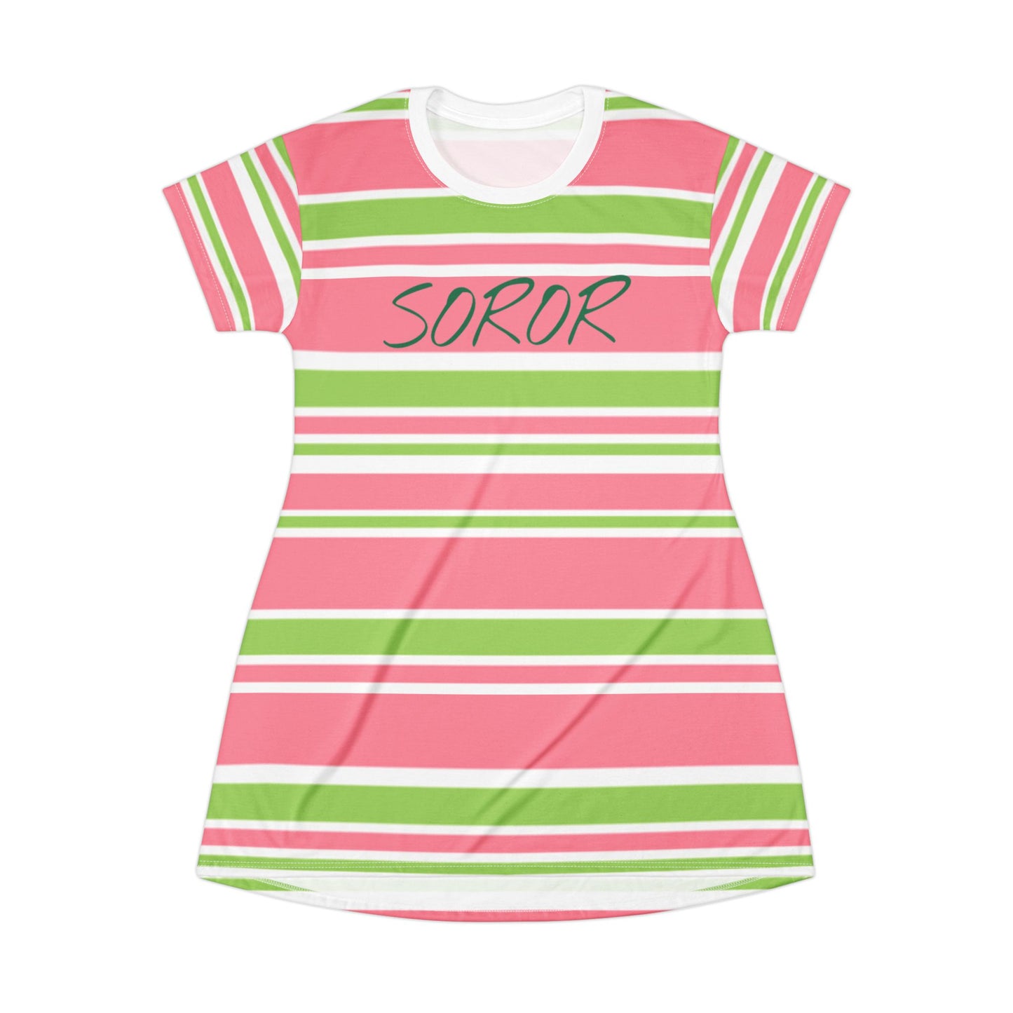 Soror Stylish Striped T-Shirt Dress for Casual Outings | Perfect for Summer, Sports Events, Parties, Gifts