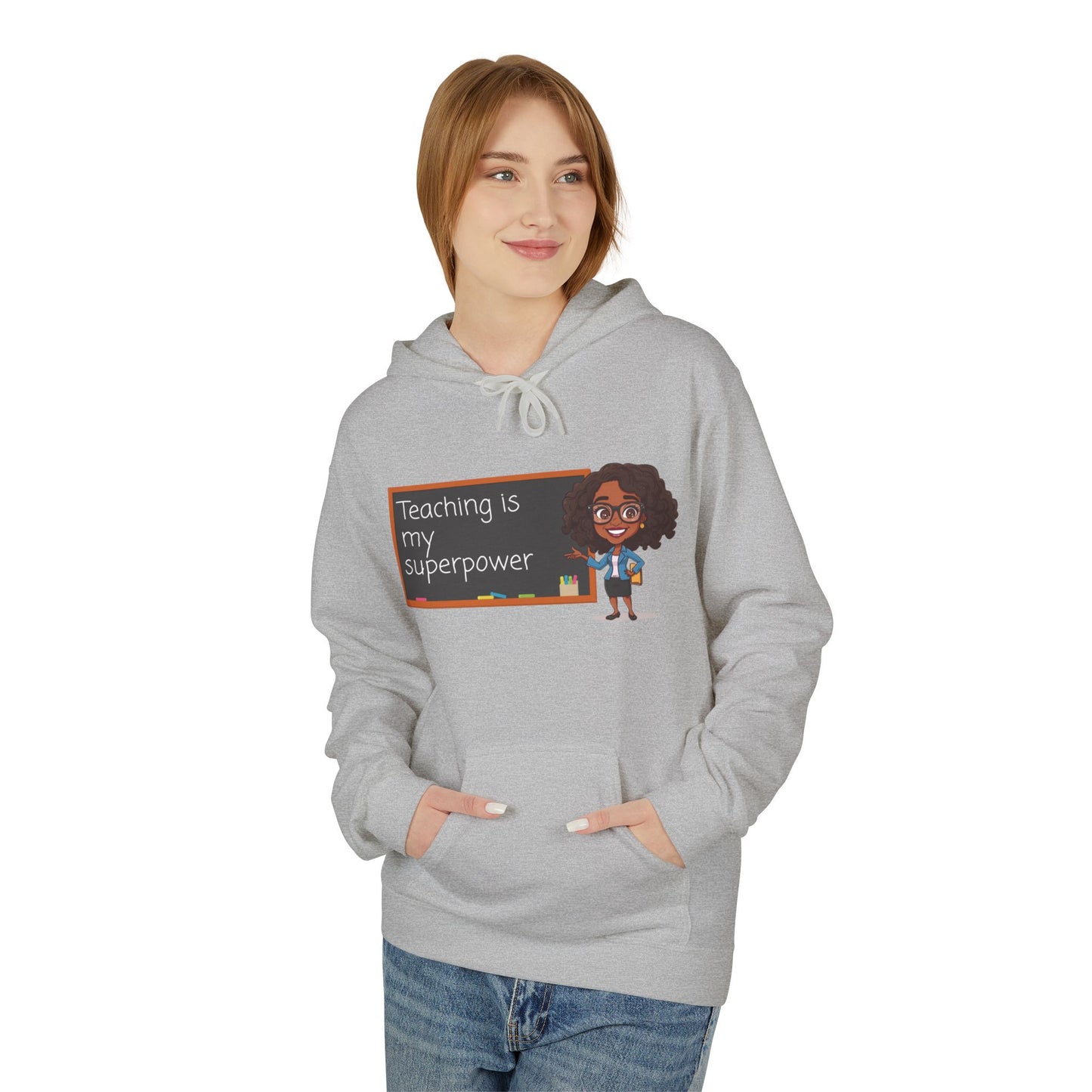 Teaching is My Superpower Hoodie, Gift for Teachers, Education Apparel, Motivational Wear, Teacher Appreciation