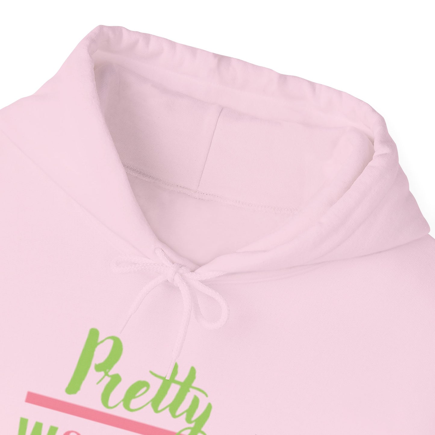 Pretty Warrior Hooded Sweatshirt | Sweatshirt for Cancer Awareness, Gifts for Her, Breast Cancer Support, Cozy Hoodie, Motivational Apparel