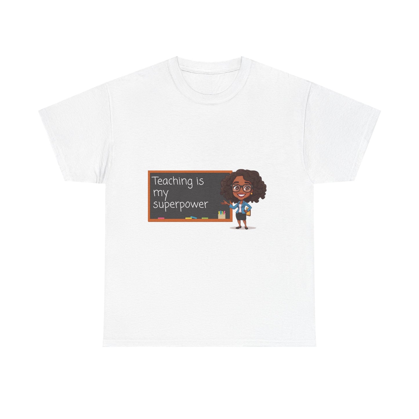 Teaching is My Superpower Tee, Cute Teacher Shirt, Gift for Educators, Back to School, Classroom Apparel, Unisex Cotton T-Shirt