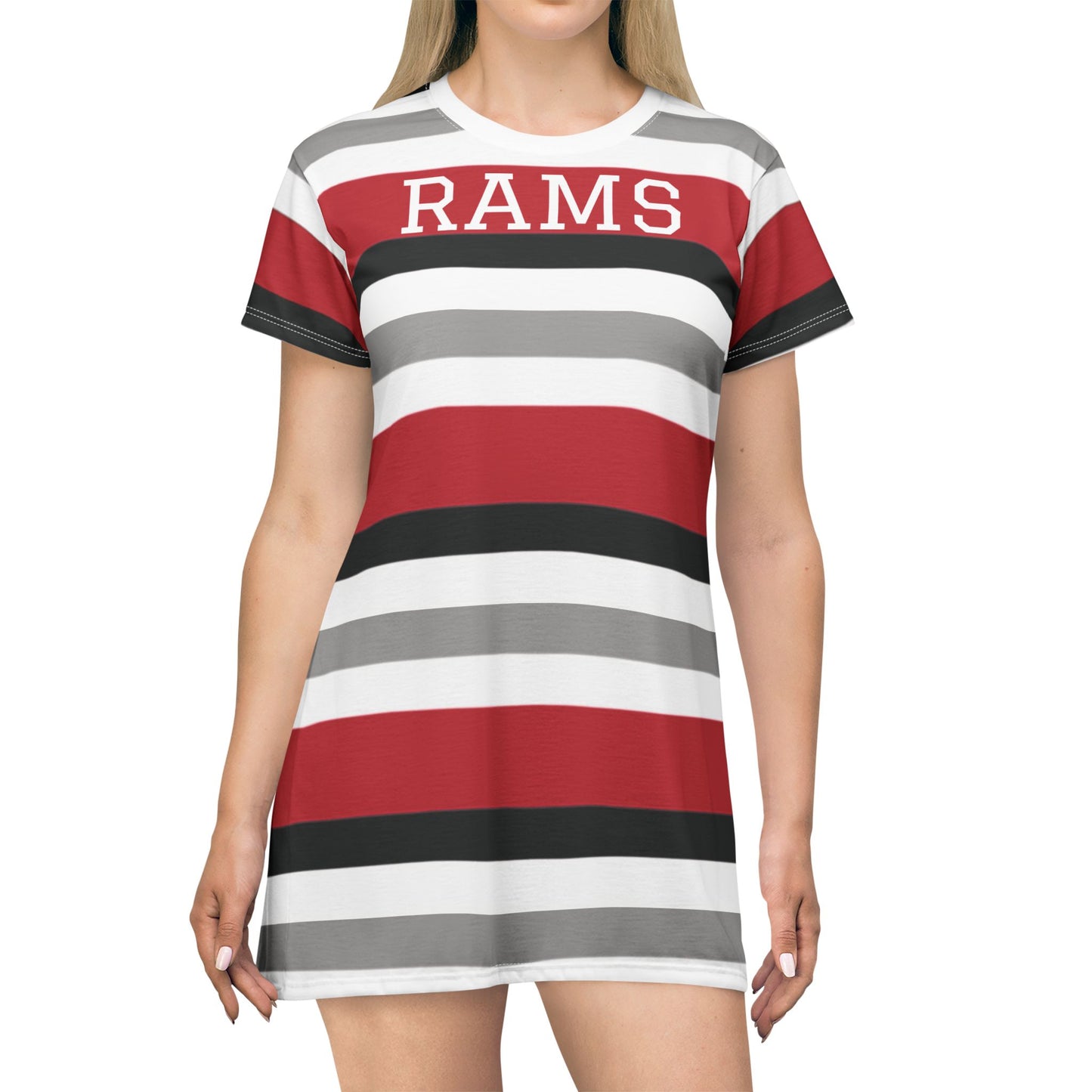 Stylish Striped T-Shirt Dress for Casual Outings | Perfect for Summer, Sports Events, Parties, Gifts