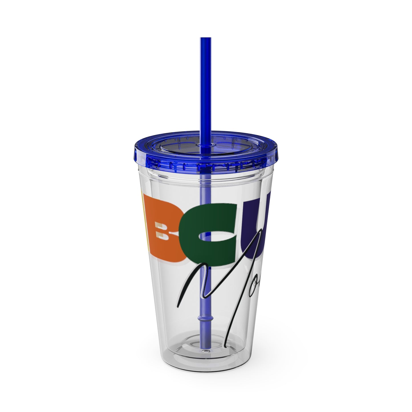 HBCU Mom Sunsplash Tumbler: Colorful Travel Cup, BPA-Free, Perfect for Summer Drinks, Gift for Friends, Eco-Friendly, Party Favor