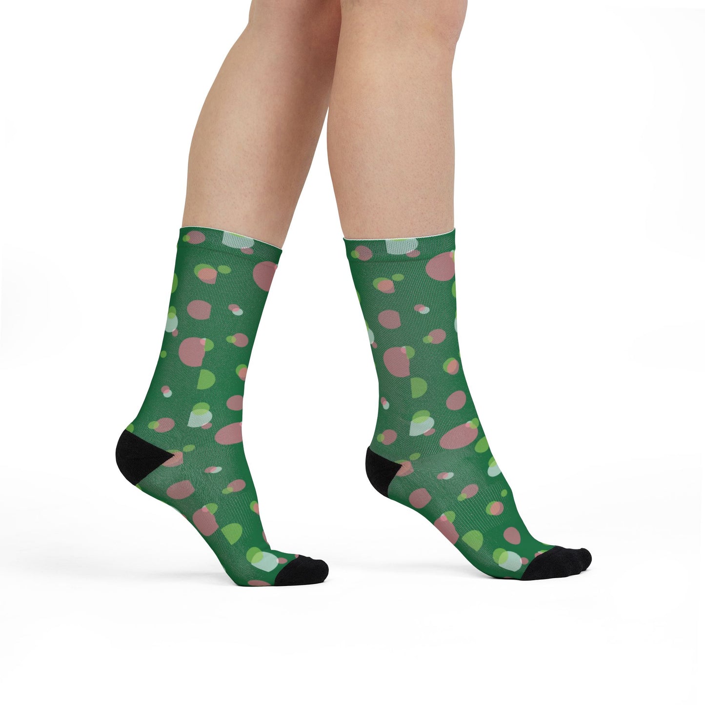 Festive Patterned Crew Socks, Fun Holiday Gift, Cozy Accessories for Every Occasion, Christmas Socks, Unique Stocking Stuffer