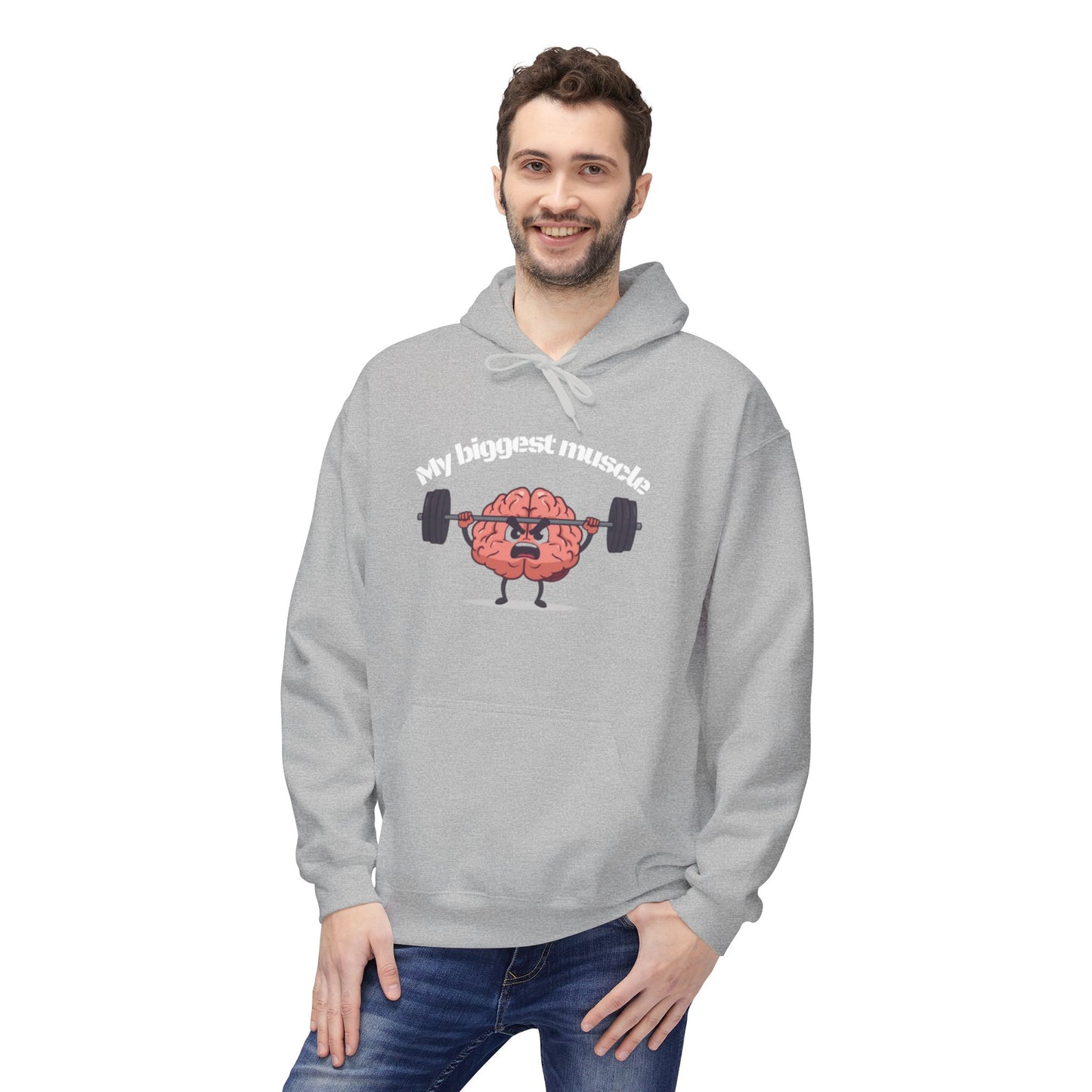 Fleece Hoodie - 'My Biggest Muscle' Design