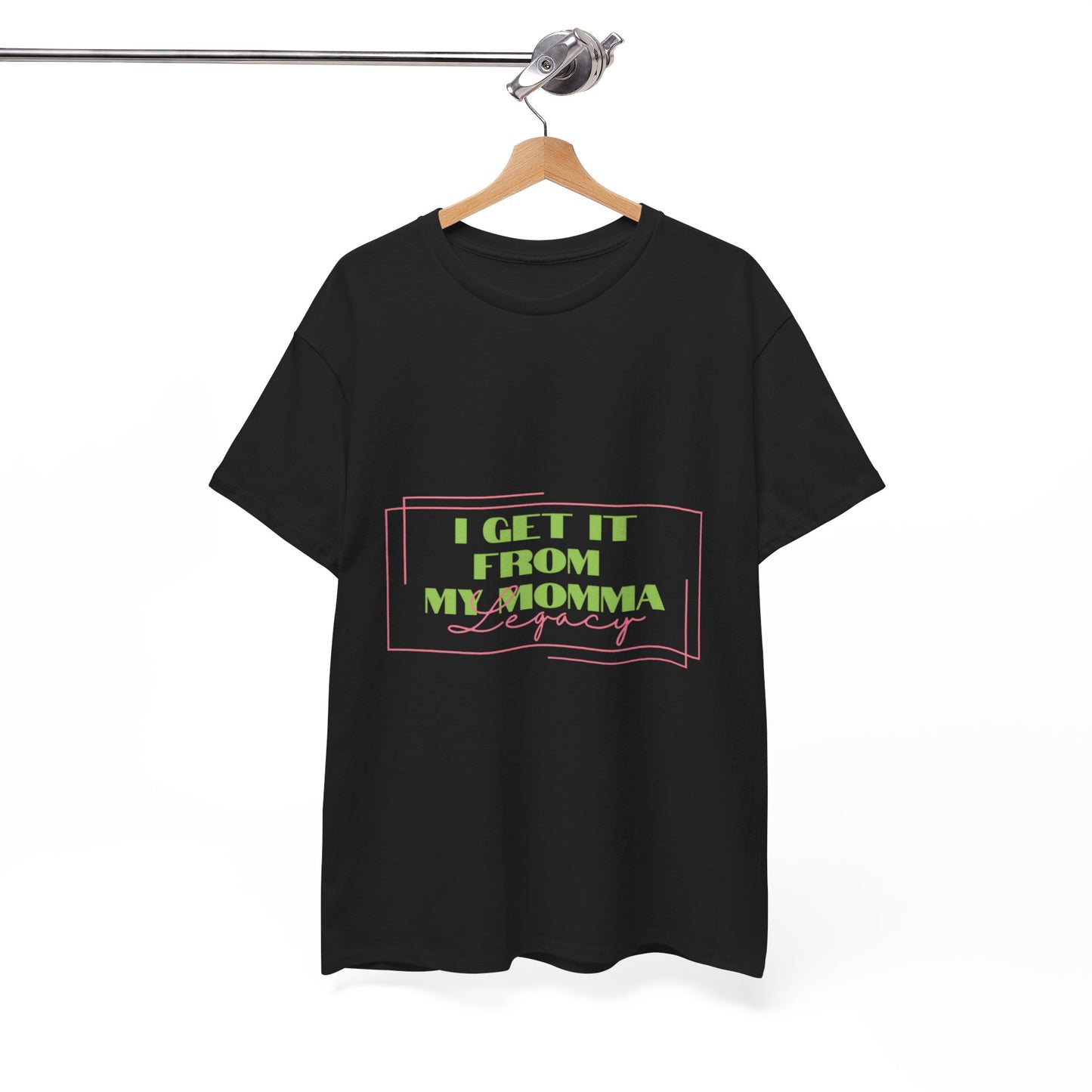 Sorority Cotton Tee, I Get It From My Momma Shirt, Gift for Mom, Unisex Family Tee, Mother's Day Shirt, Casual Everyday Wear