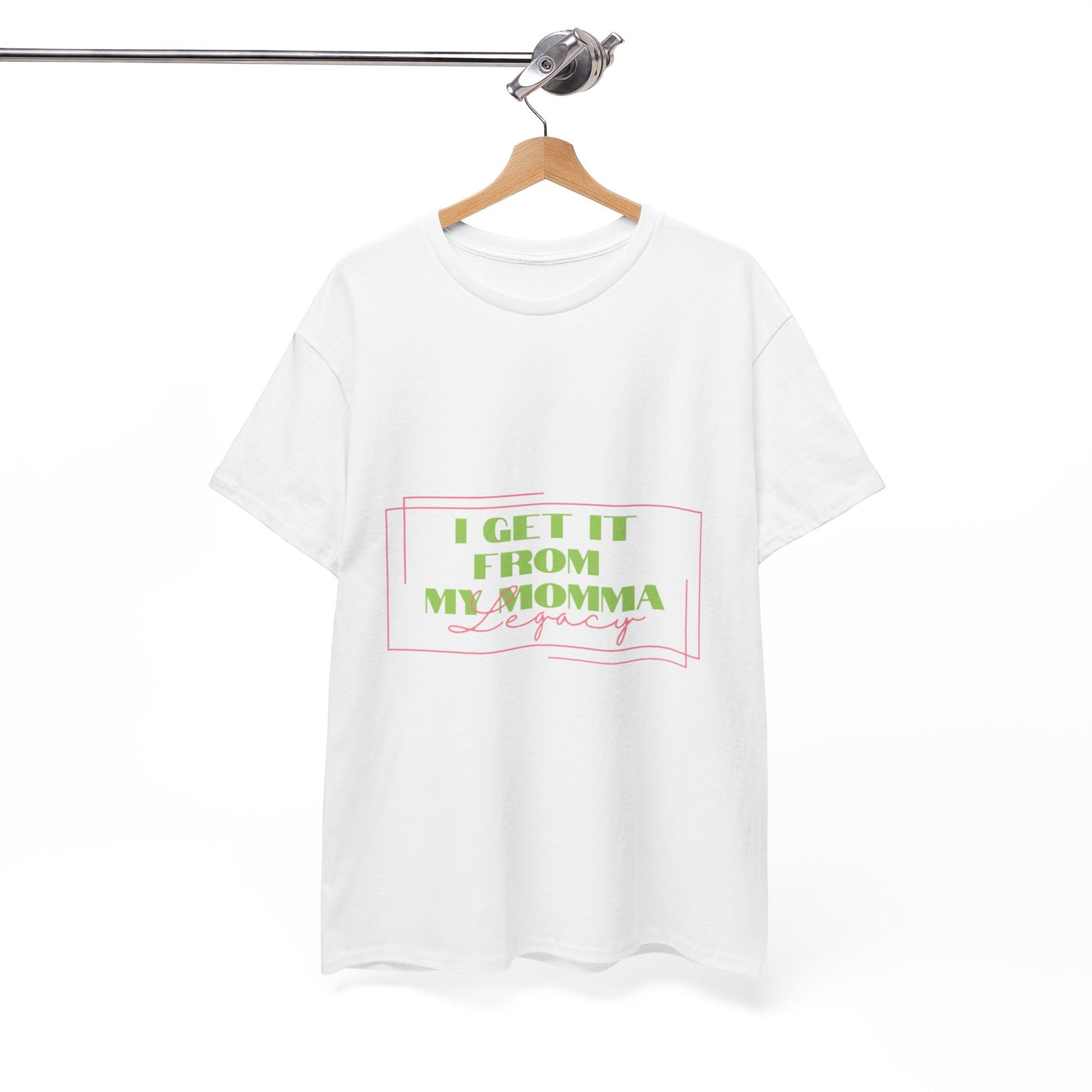 Sorority Cotton Tee, I Get It From My Momma Shirt, Gift for Mom, Unisex Family Tee, Mother's Day Shirt, Casual Everyday Wear