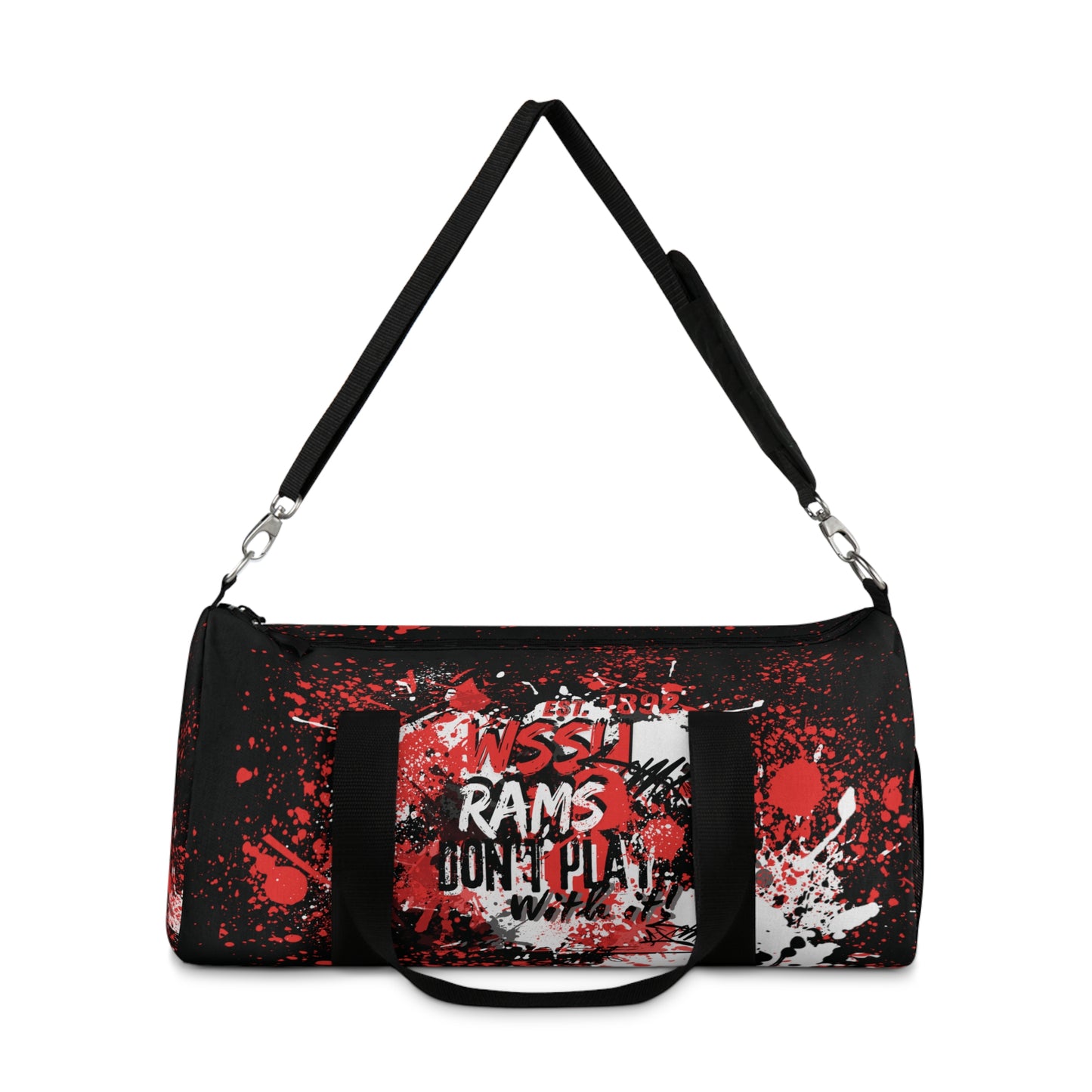 Graffiti Duffel Bag Blk, Sprayed Art, Cool Urban Travel Gym Overnight Bag, Hipster Street Style Accessories, Unique Custom Hand Painted