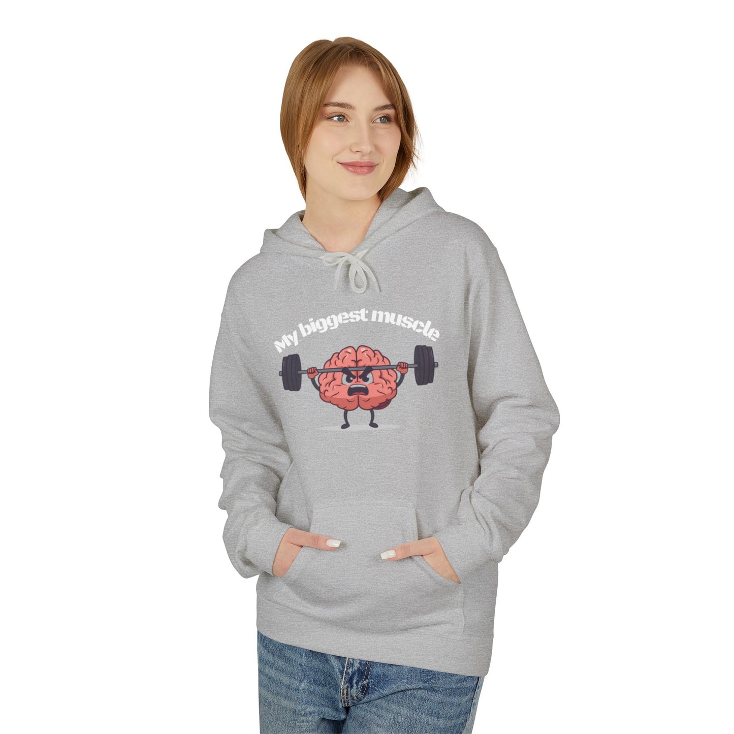 Fleece Hoodie - 'My Biggest Muscle' Design