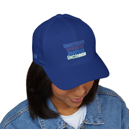 Cap, Unbothered, Unbroken, Unafraid, Uncommon, Embroidered Hat, Baseball Cap, Custom Baseball Hat, Inspirational Cap,