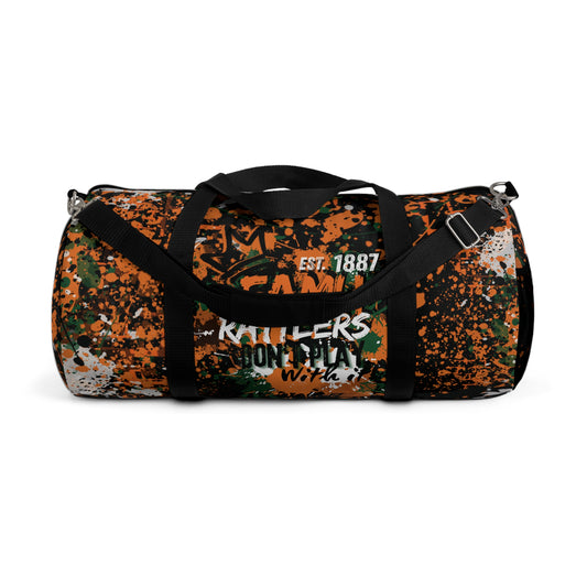 Graffiti Duffel Bag blk, FAMU Sprayed Art, Cool Urban Travel Gym Overnight Bag, Hipster Street Style Accessories, Unique Custom Hand Painted