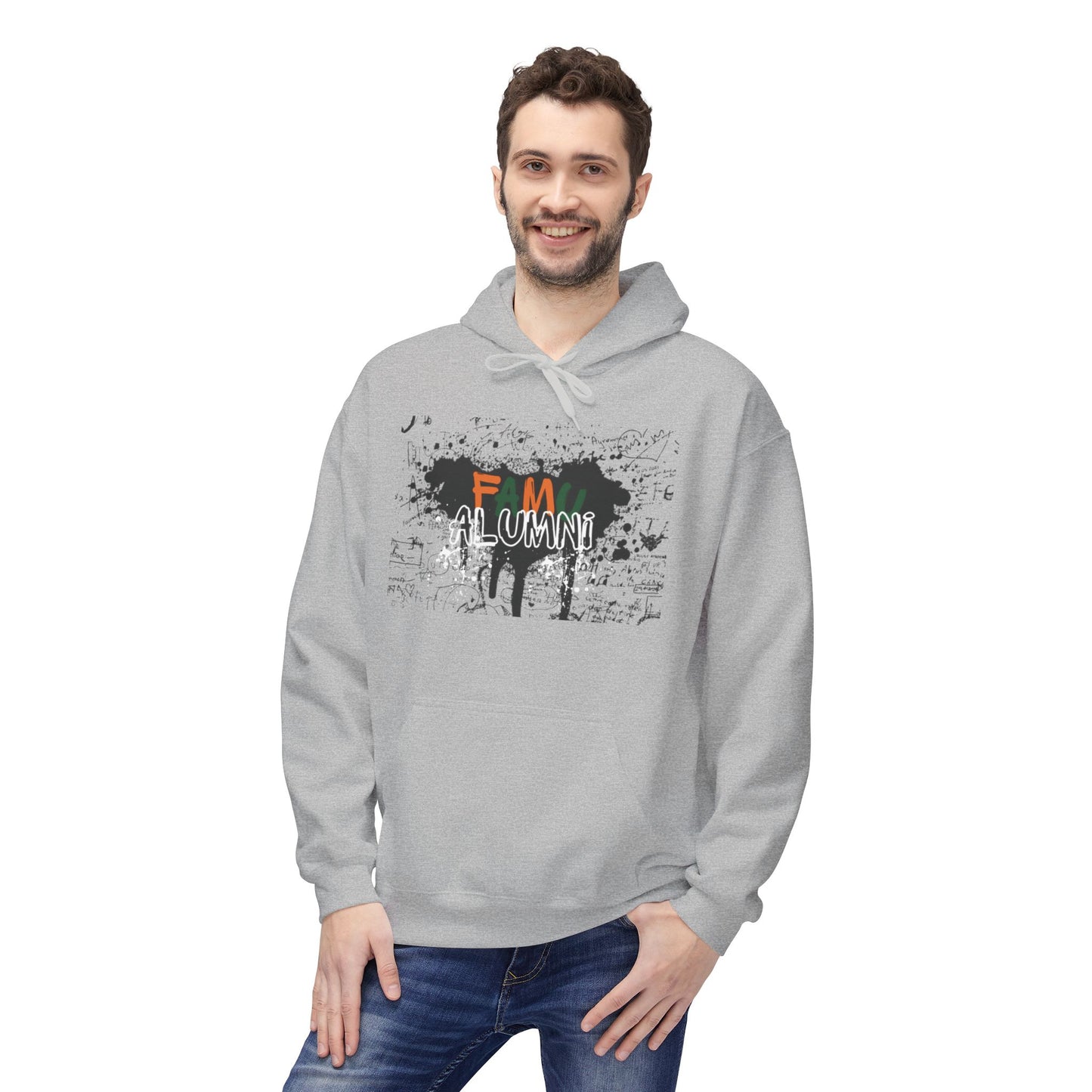 Graphic Fleece Hoodie - Unisex Midweight Sweatshirt for Casual Days, Gift for Friends, Perfect for Fall & Winter