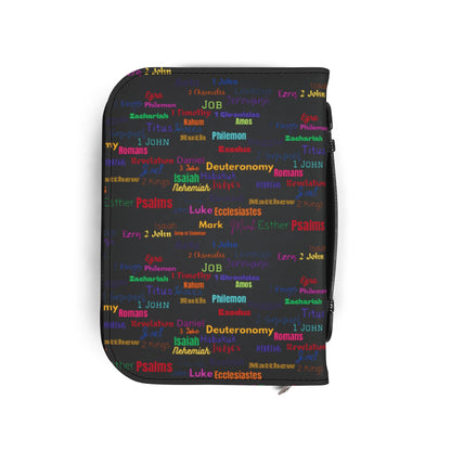 Colorful Bible Cover Black, Bible Case, Religious Gifts, Church Supplies, Scripture Holder, Christian Accessories