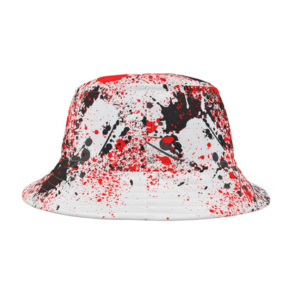 Trendy Bucket Hat, Street Style Accessory, Casual Summer Wear, Graffiti Print Hat, Perfect for Festivals, Throwback Vibe