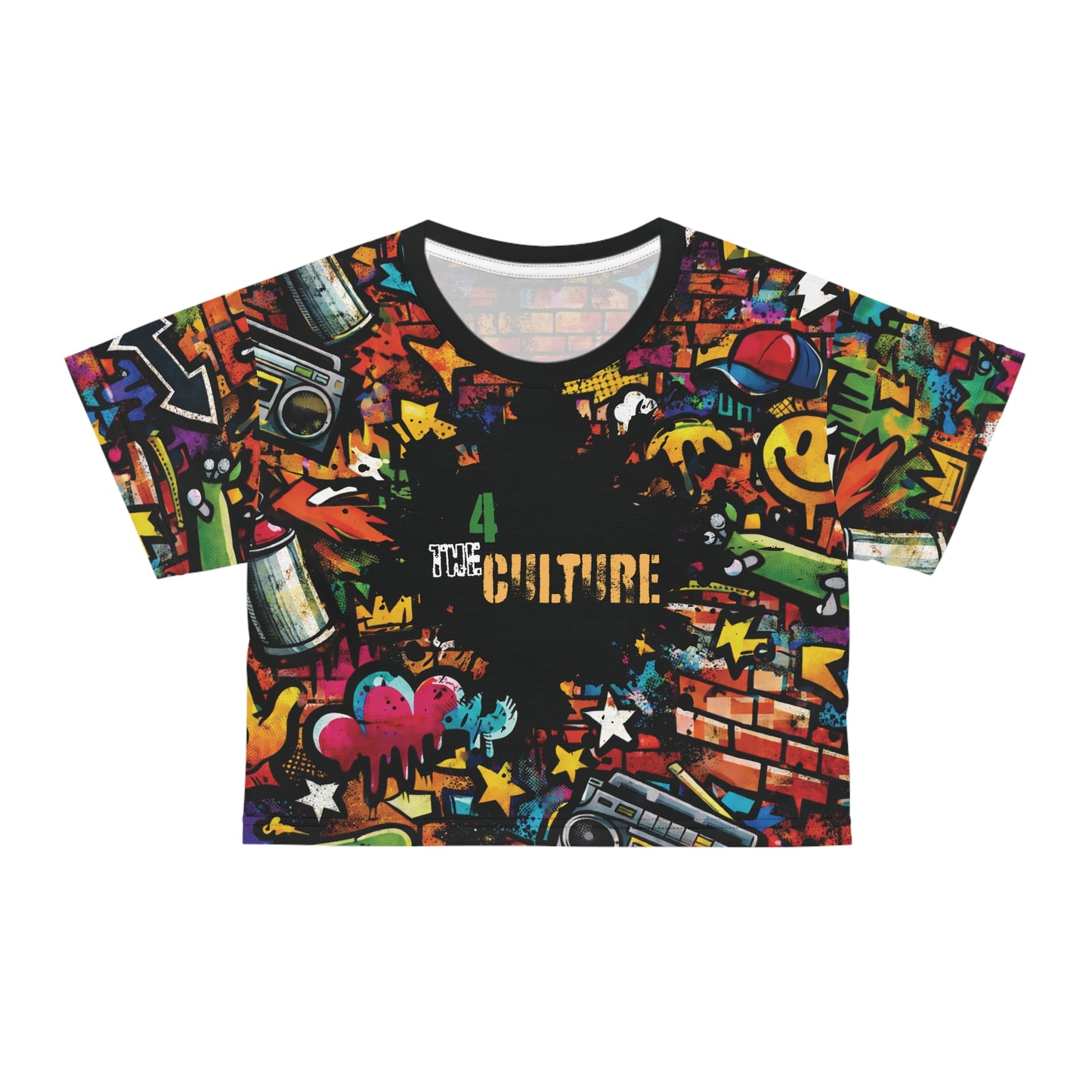 4 The Culture Crop Tee — Colorful Graffiti | FirstGen Designs
