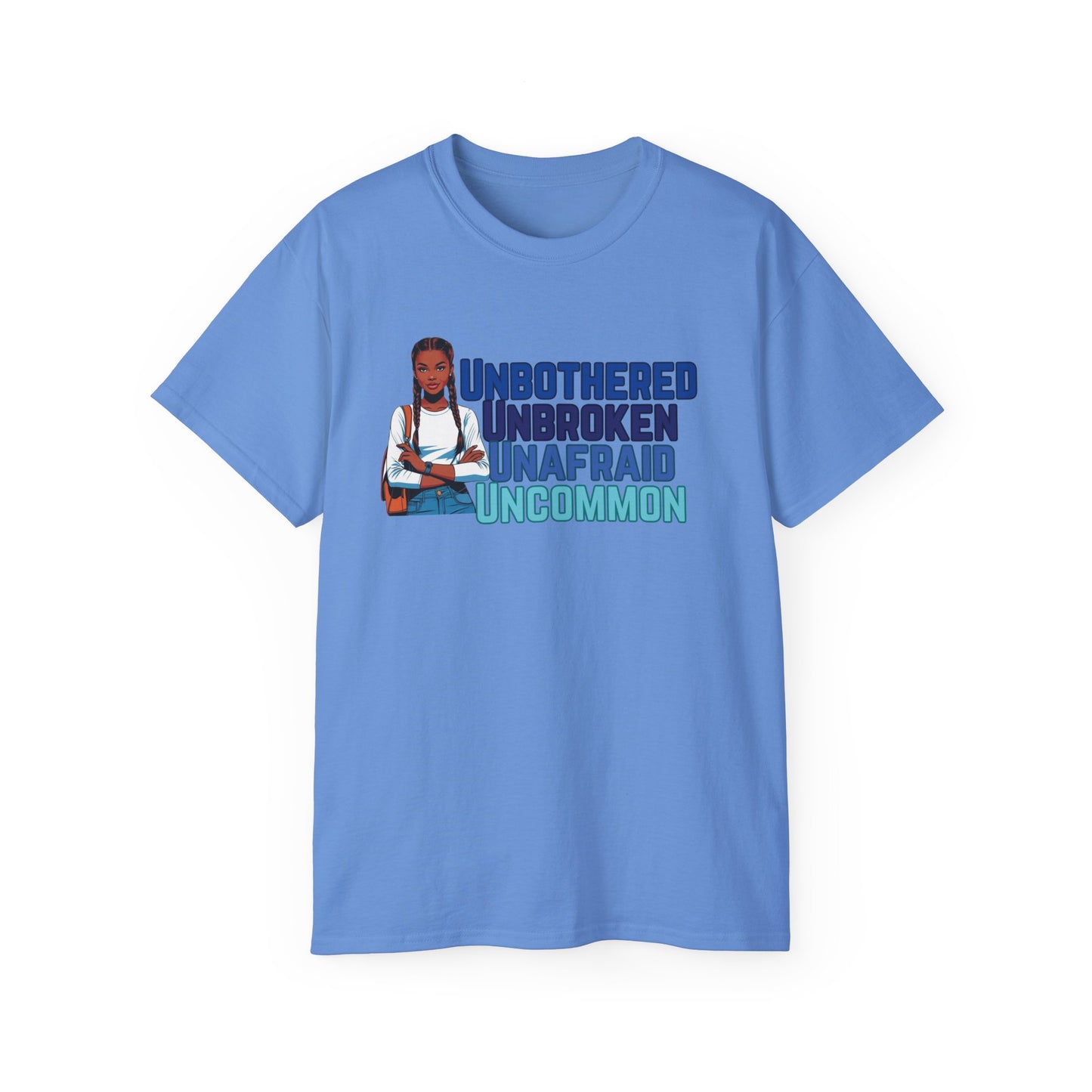 Unbothered Unbroken Unafraid Uncommon Tee, Inspirational T-Shirt, Motivational Shirt, Gift for Her, Self-Care Apparel, Confidence Clothing