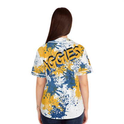 Aggies Graffiti Womens Baseball Jersey, Street Art Shirt, Urban Style Top, Spray Paint Tee, Hip Hop Clothing
