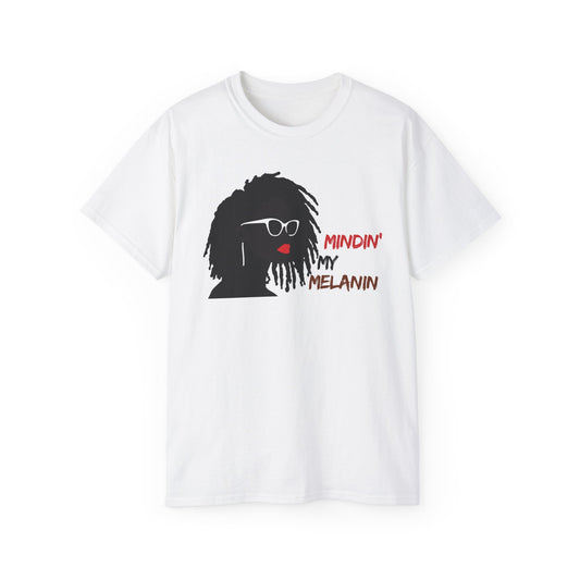 Minding My Melanin Tee: Inspirational Afrocentric Cotton T-Shirt