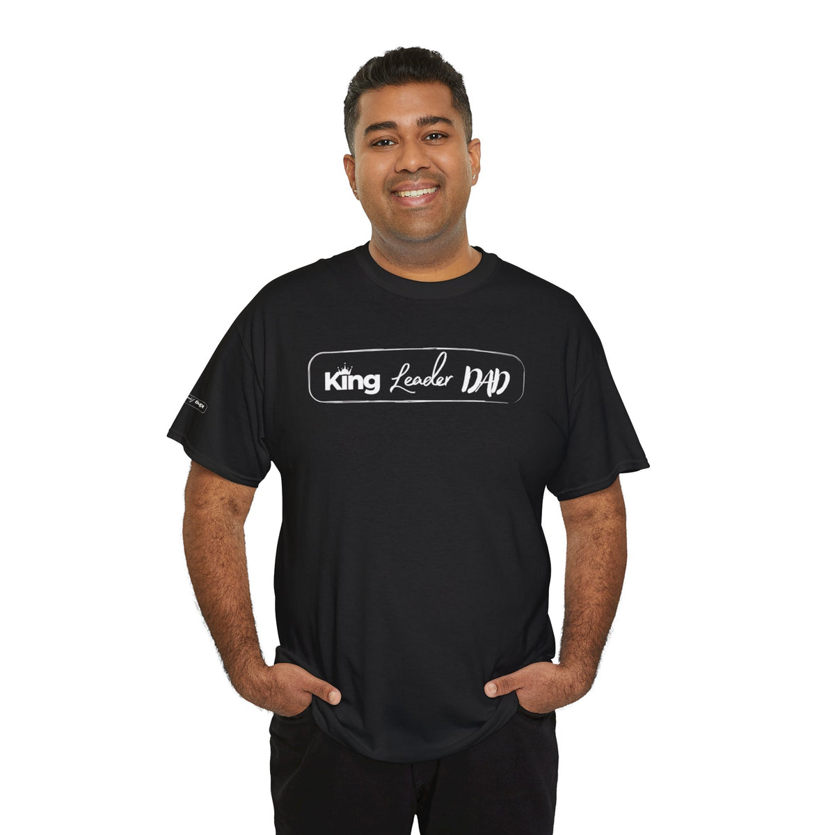 King Leader Dad Unisex Heavy Cotton Tee | Father's Day Gift, Dad T-Shirt, Casual Wear, Dad Humor Shirt, Family Gathering Apparel