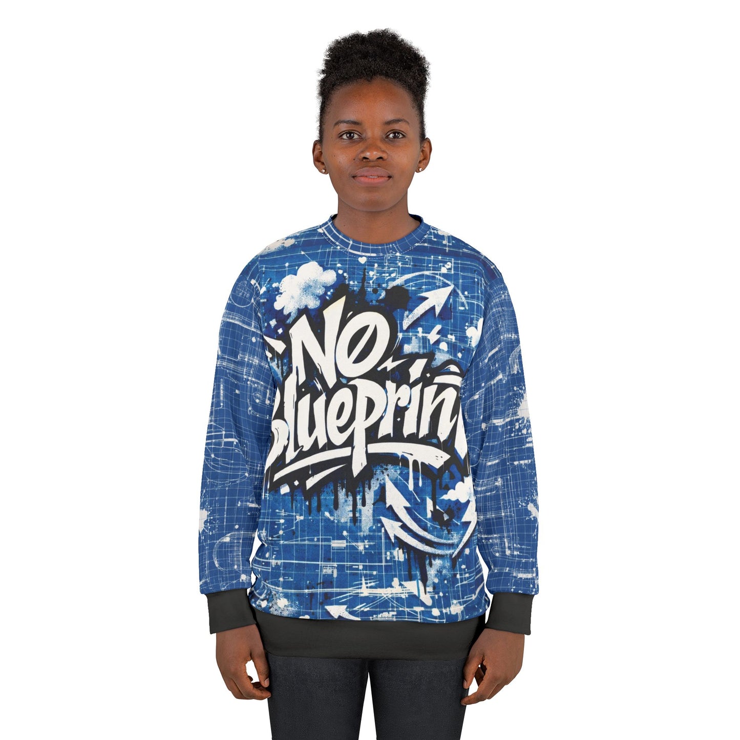 4 The Culture Sweatshirt – No Blueprint Graffiti All-Over Print | FirstGen Designs
