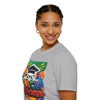 HBCU Graphic Tee Shirt, Historically Black Colleges Universities Unisex Softstyle T-Shirt, Proud Alumni Top, College Student Gift, Black
