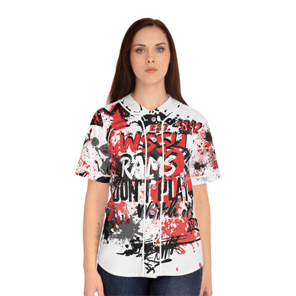 Graffiti Womens Baseball Jersey, Street Art Shirt, Urban Style Top, Spray Paint Tee, Hip Hop Clothing