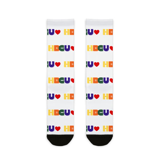 Colorful HBCU Pride Crew Socks | College Gear, Student Gifts, Gift for Her, Cozy Fashion, Soulful Style