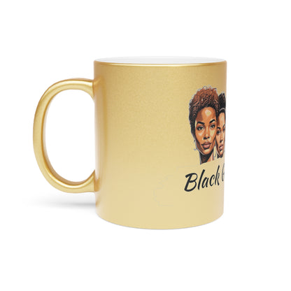 Elegant Metallic Mug - Celebrate Black Girl Excellence with Style, Gift for Friends, Inspirational Coffee Cup, Home Decor, Birthday Present