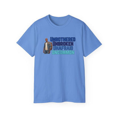 M Unbothered Unbroken Unafraid Uncommon Tee, Inspirational T-Shirt, Motivational Shirt, Gift for Her, Self-Care Apparel, Confidence Clothing