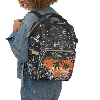 Alumni Multifunctional Diaper Backpack for Alumni Parents, Baby Bag, Travel Backpack, Black and White Daypack, Back to School Essentials