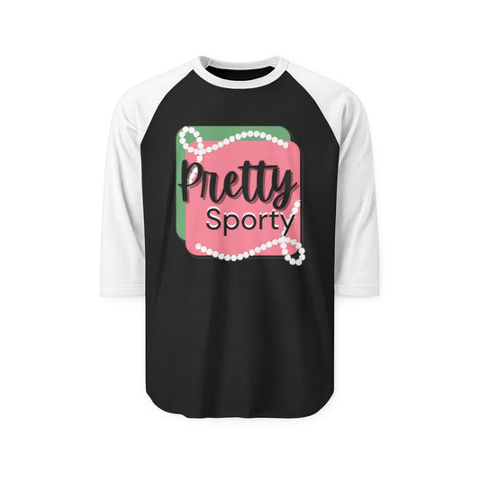 Pretty Sporty Unisex Raglan Shirt | Casual Tee, Stylish Attire, Gift for Athletes, Spring Fashion, Everyday Wear