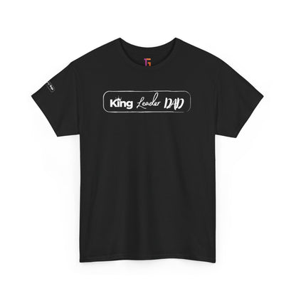 King Leader Dad Unisex Heavy Cotton Tee | Father's Day Gift, Dad T-Shirt, Casual Wear, Dad Humor Shirt, Family Gathering Apparel