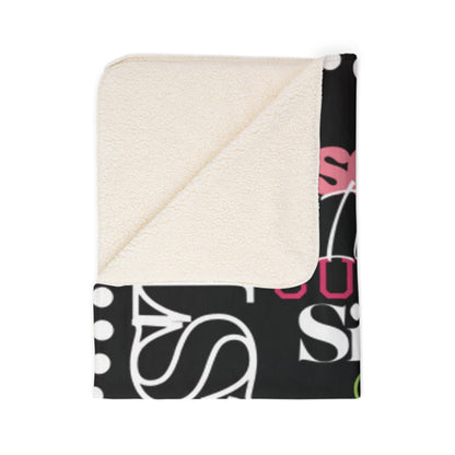 Divine Ladies Sherpa Fleece Blanket Black – Ivy Pearls Sisterhood Design | FirstGen Designs