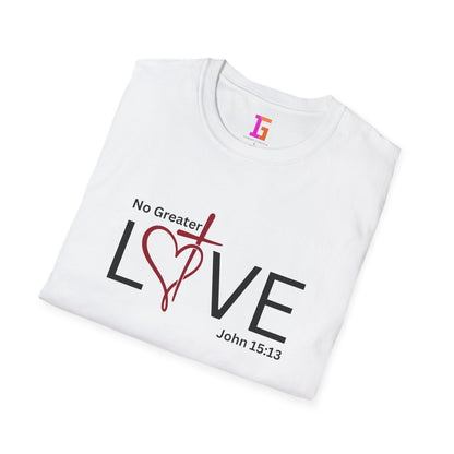 2 Love in Black Tee- No Greater Love T-Shirt - John 15:13 Christian Faith | FirstGen Designs