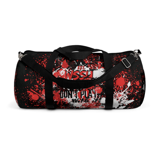 Graffiti Duffel Bag Blk, Sprayed Art, Cool Urban Travel Gym Overnight Bag, Hipster Street Style Accessories, Unique Custom Hand Painted