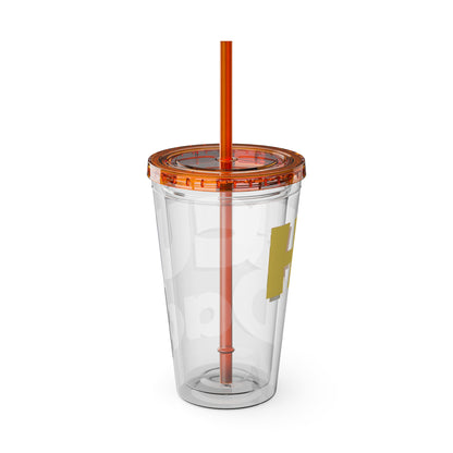 HBCU Dad Sunsplash Tumbler: Colorful Travel Cup, BPA-Free, Perfect for Summer Drinks, Gift for Friends, Eco-Friendly, Party Favor