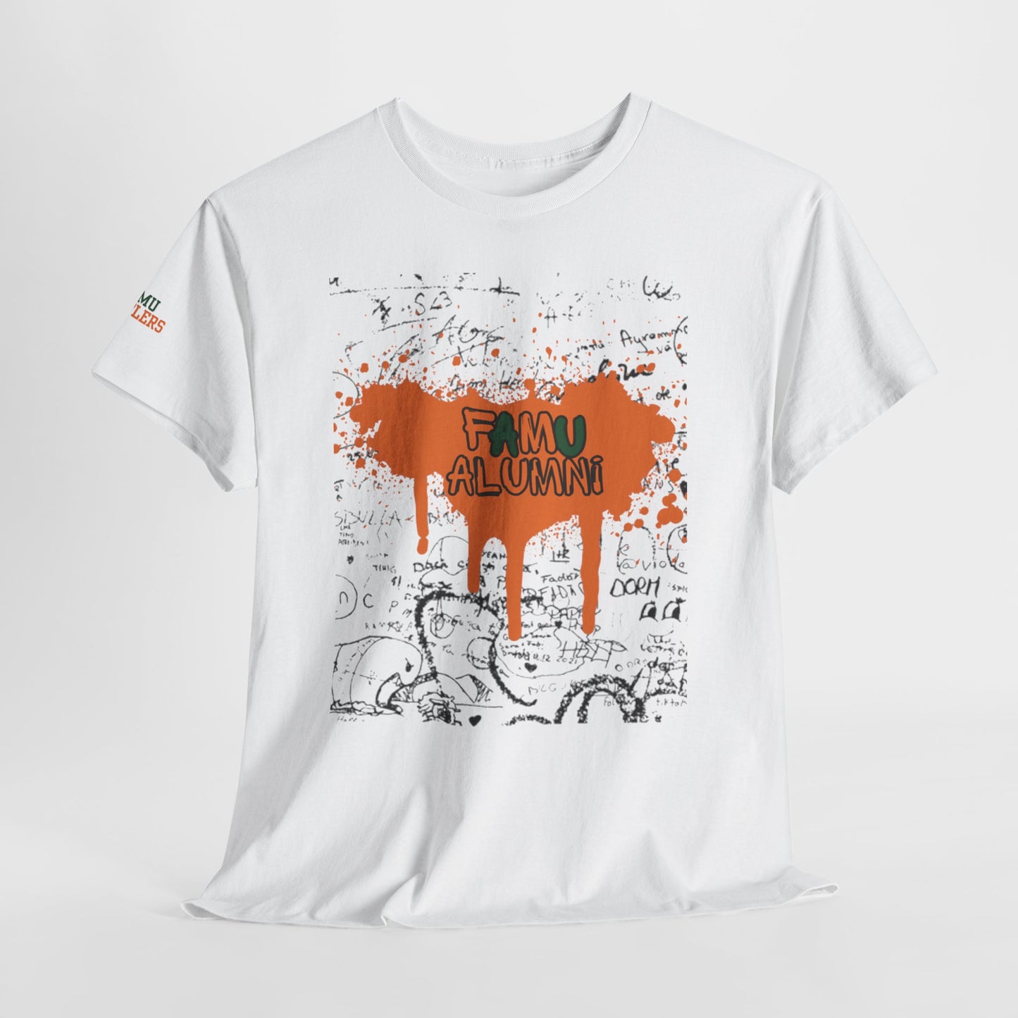 Unisex Heavy Cotton Tee with 'FAMU ALUMNI' Design, Perfect for Alumni Gatherings, School Spirit, Casual Wear, Gift for Grads, Vintage [...]
