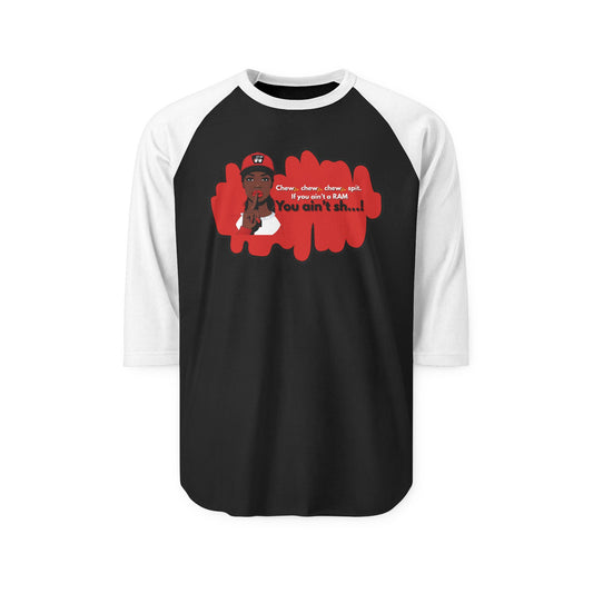 WSSU Slang W Three Quarter Sleeve Raglan Shirt with Bold Graphic, Casual Tee for Parties, Gift for Friends, Humor Shirt, Everyday Wear