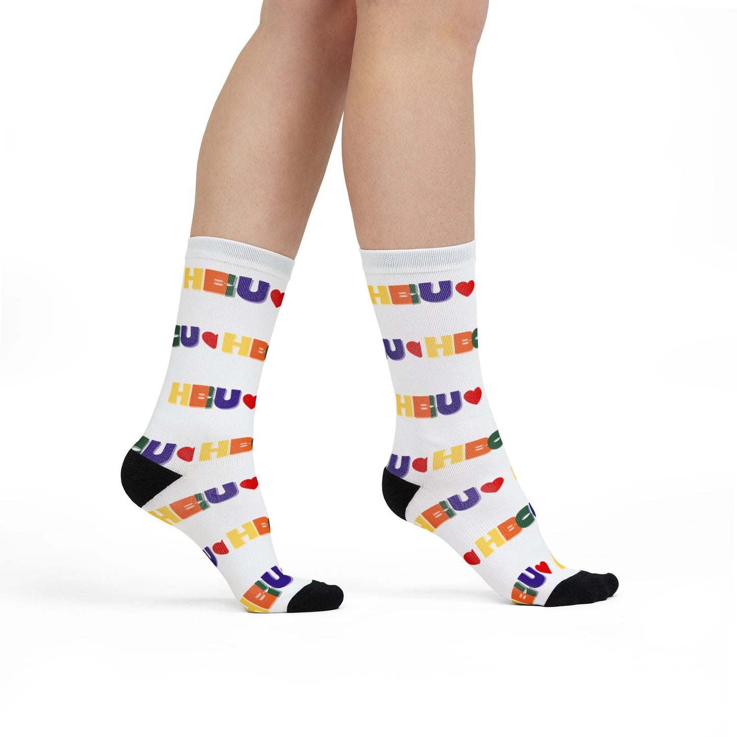 Colorful HBCU Pride Crew Socks | College Gear, Student Gifts, Gift for Her, Cozy Fashion, Soulful Style