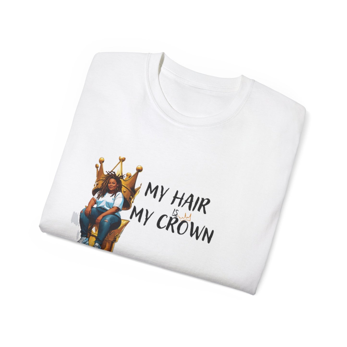 Bold Statement Loc Crown Unisex Tee: Pretty, Retro Vibes, Perfect for Parties, Gift for Friends, Casual Wear, Everyday Style