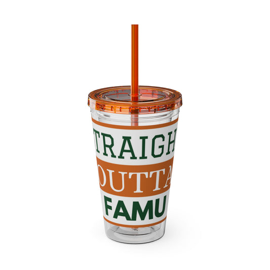 HBCU FAM Sunsplash Tumbler: Colorful Travel Cup, BPA-Free, Perfect for Summer Drinks, Gift for Friends, Eco-Friendly, Party Favor